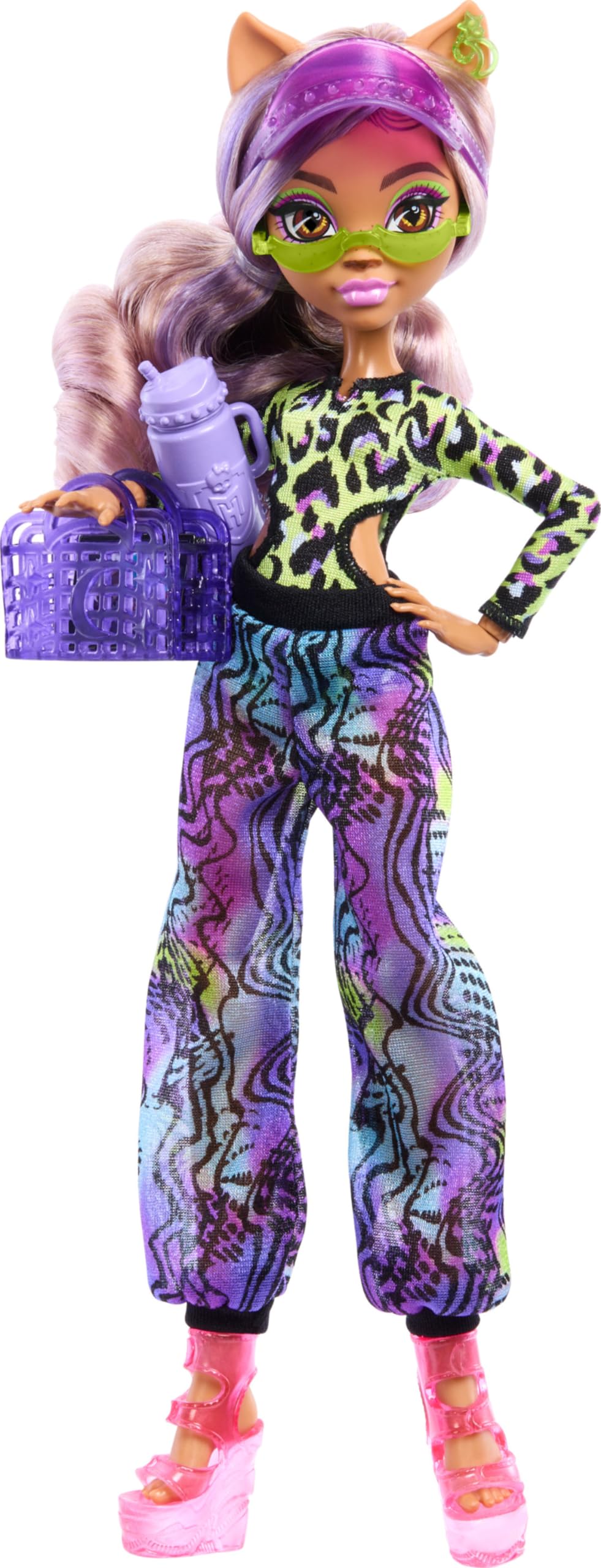 Monster High Doll with Swimsuit, Joggers & Beach Accessories L257