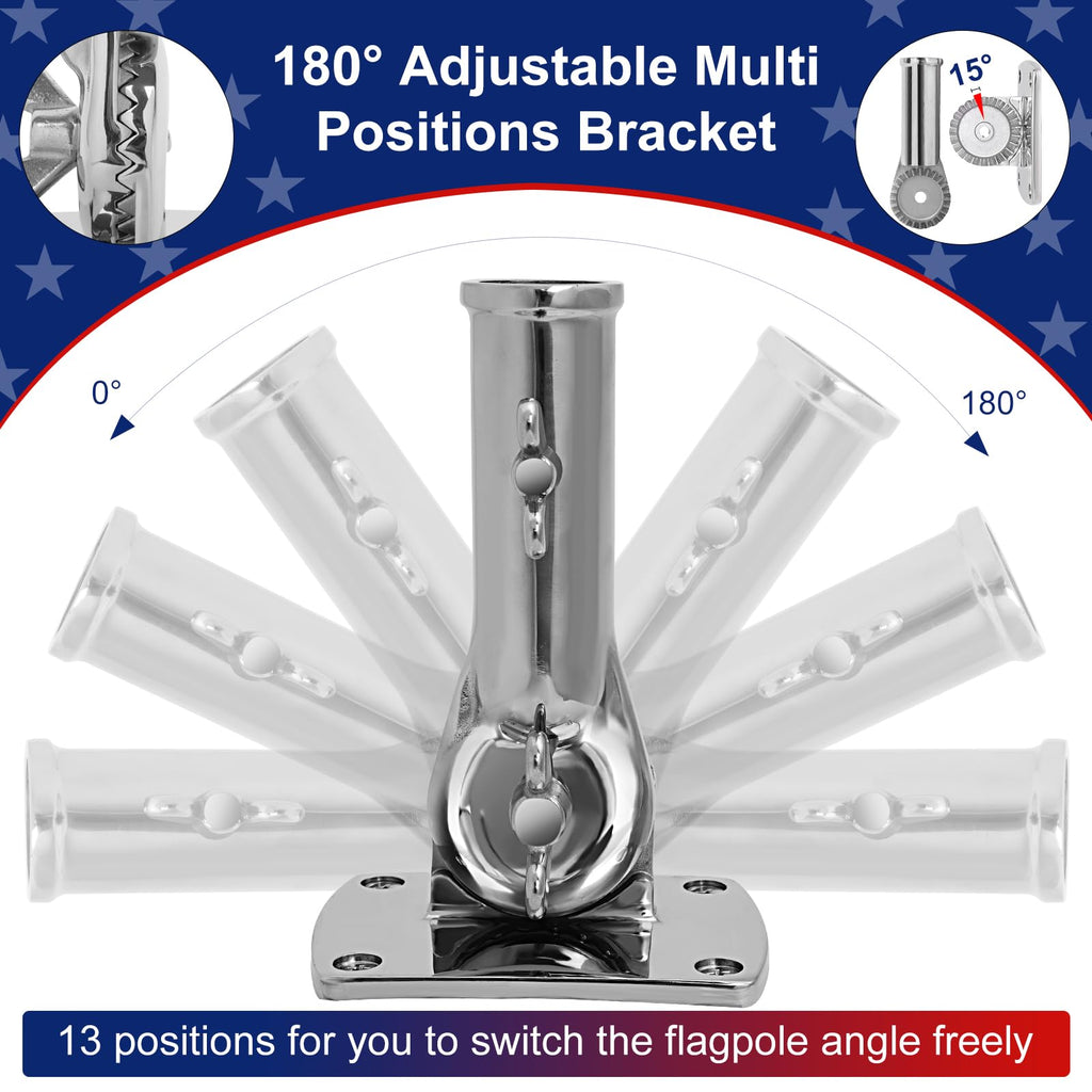 316 Stainless Steel Adjustable Flag Pole Holder X961