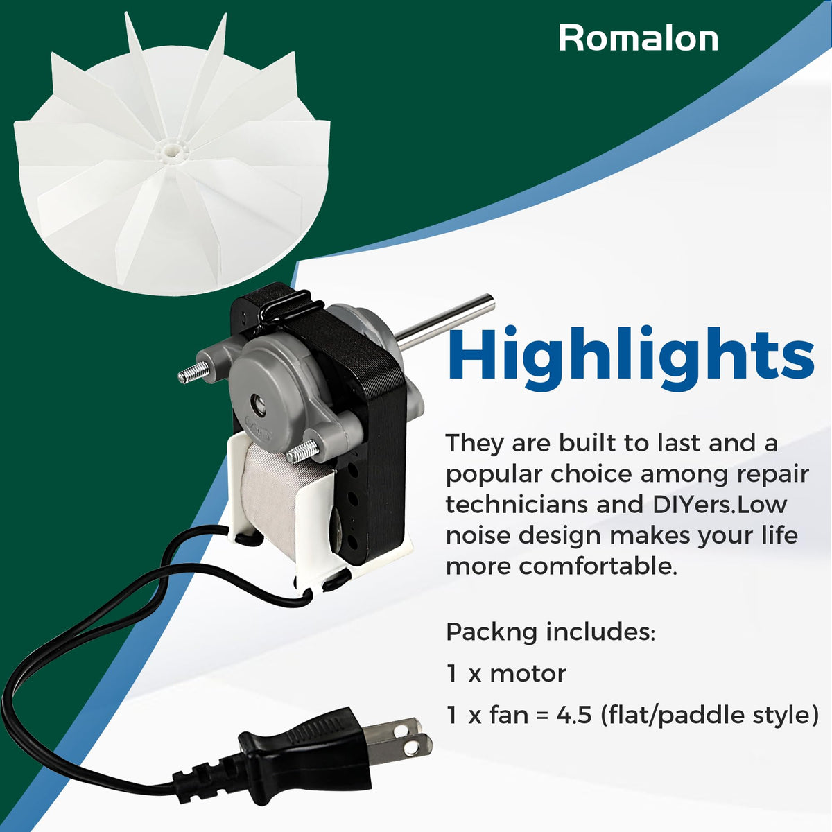Bathroom Fan Motor Replacement Kit Q38797