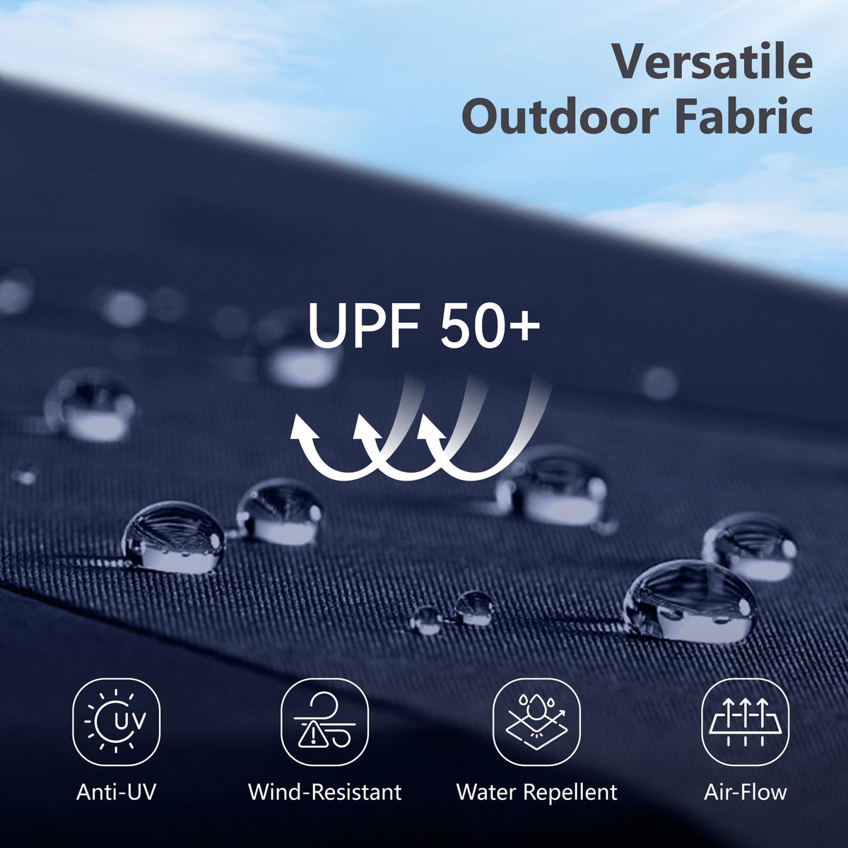 Navy Blue Double-Sided 15ft Patio Umbrella W673413