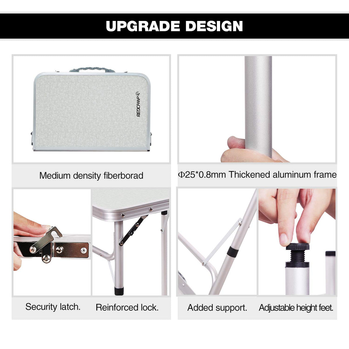 Small Square Folding Aluminum Camping Table H654299