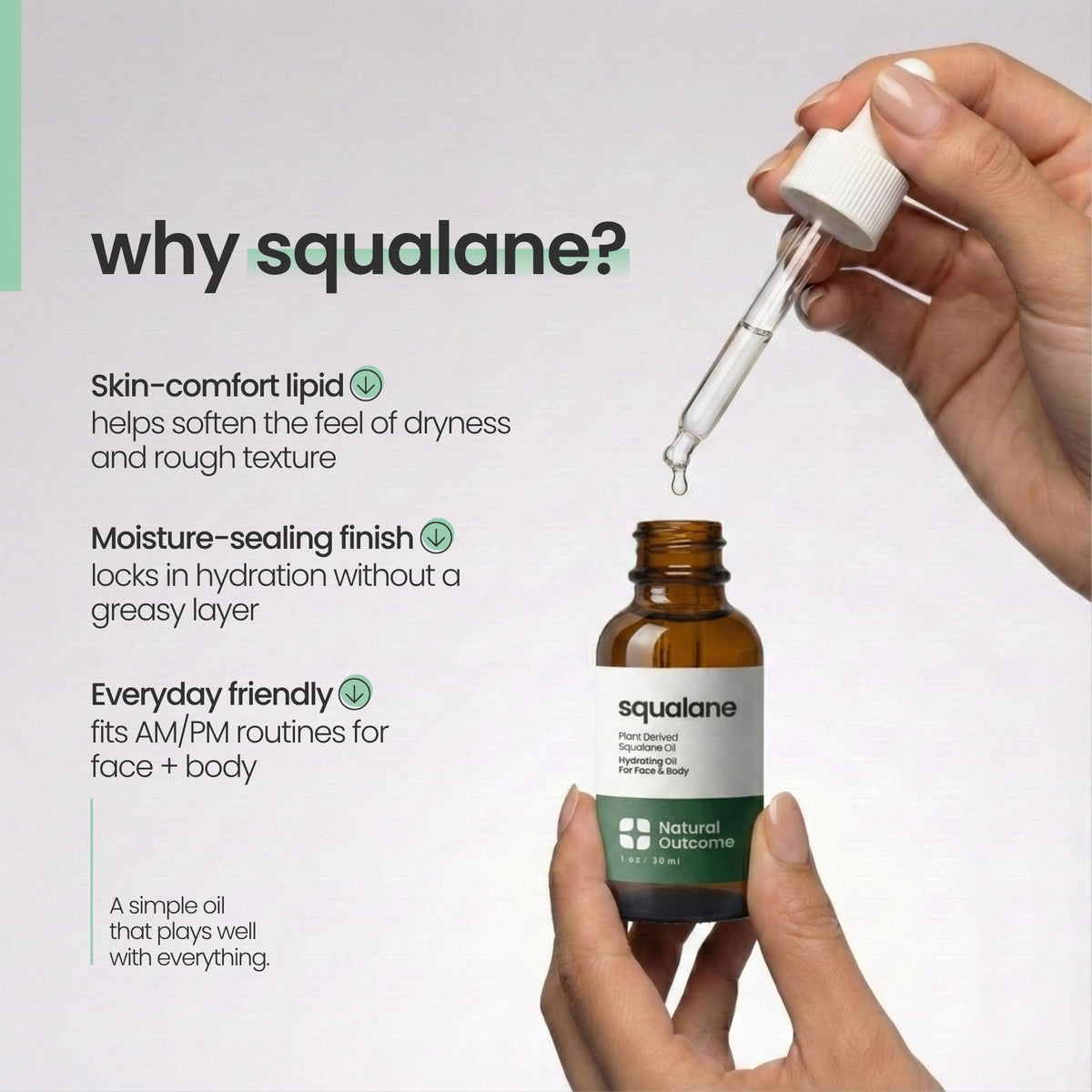 100% Plant Derived Squalane Oil 1 oz X50693