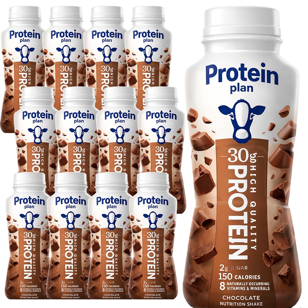 Chocolate High Protein Shake 30g Protein 12 Pack Bottles C434