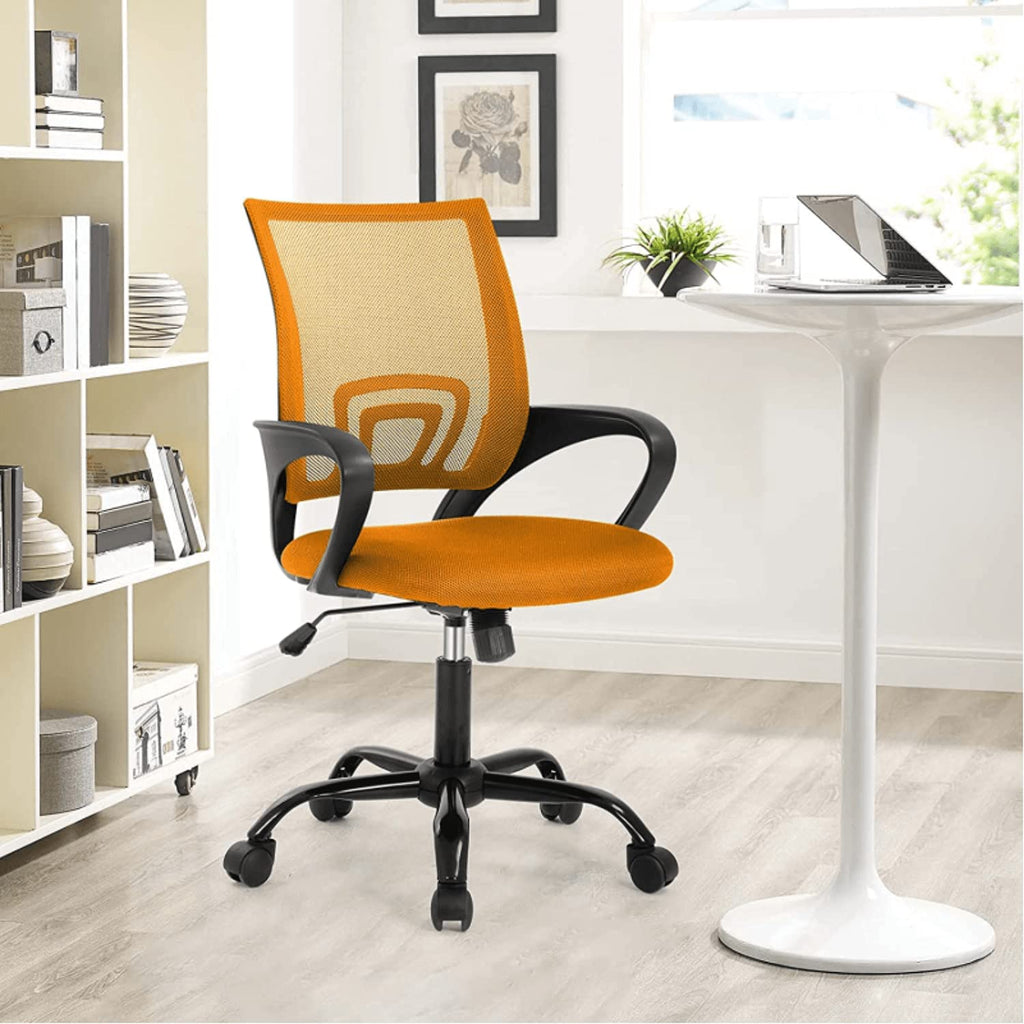 Orange Mesh Ergonomic Desk Chair with Lumbar Support A2185