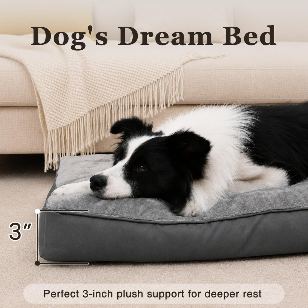 Large Plush Dog Bed with Washable Cover Y93689