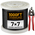1/8" Stainless Steel Cable 1000FT T316 Wire Rope X5403