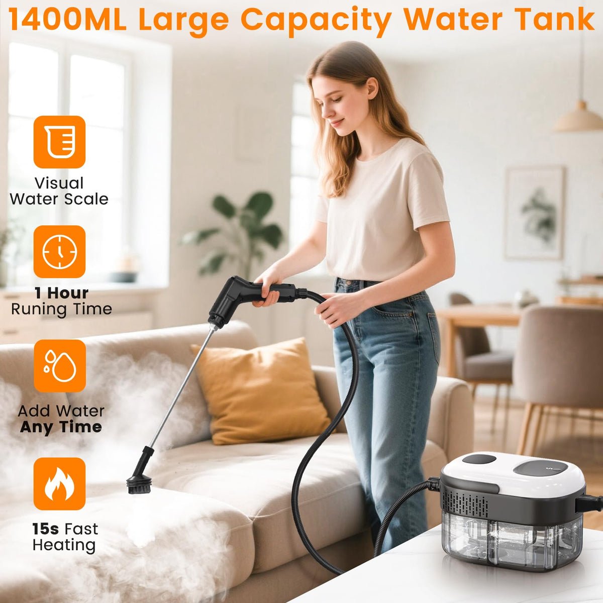 3-Level Handheld Steam Cleaner Y1841