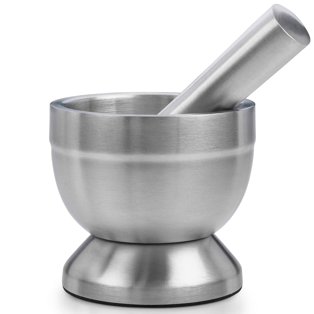 304 Food Grade Stainless Steel Mortar and Pestle Pill Crusher I471512