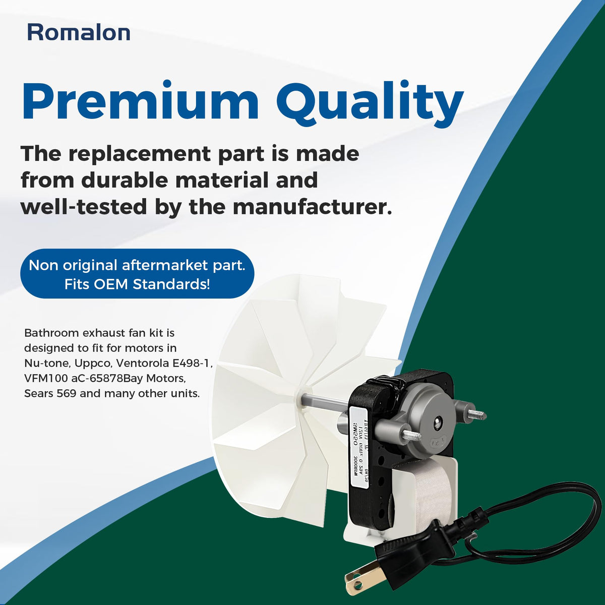 Bathroom Fan Motor Replacement Kit Q38797