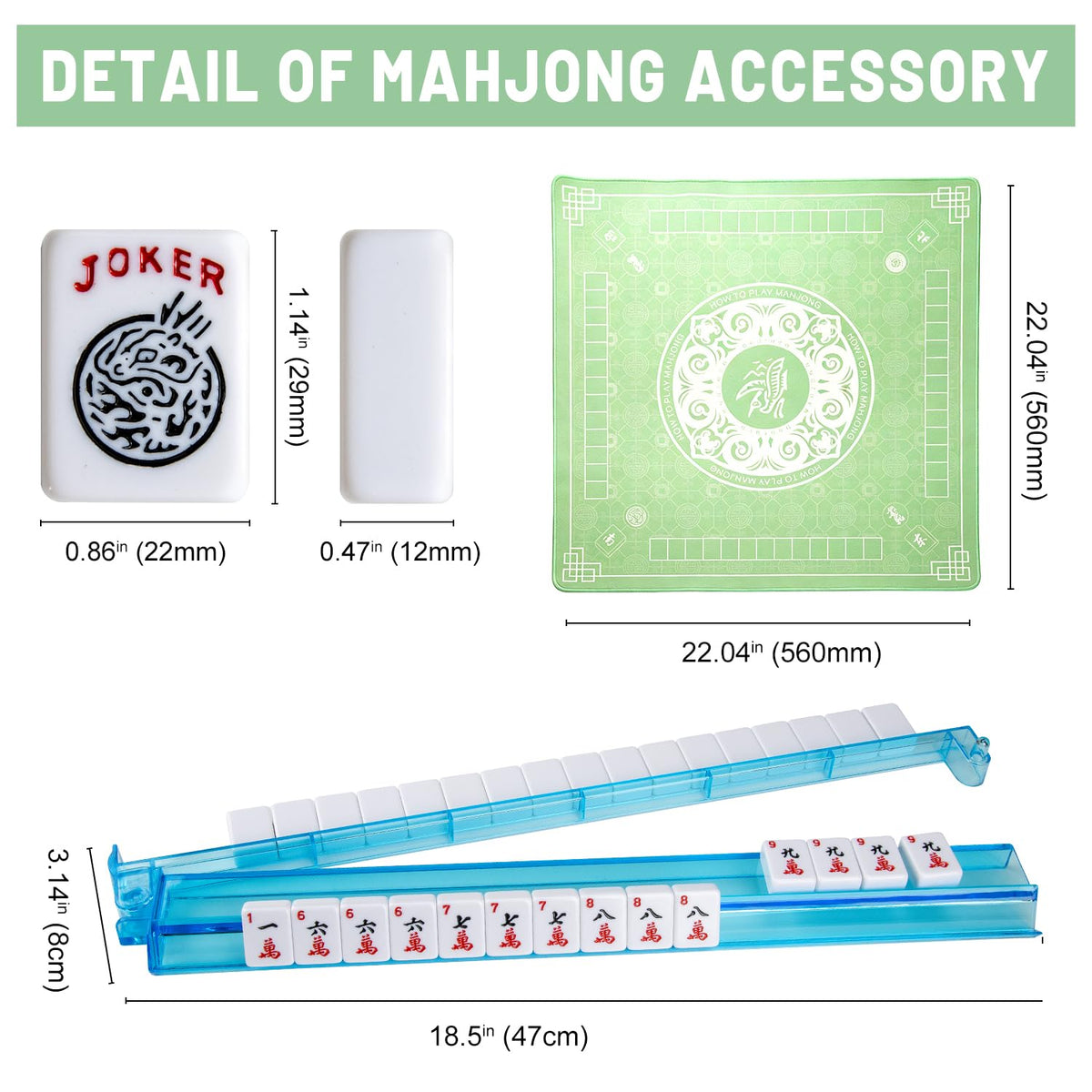 American Mahjong Set with Mat and Racks H52312