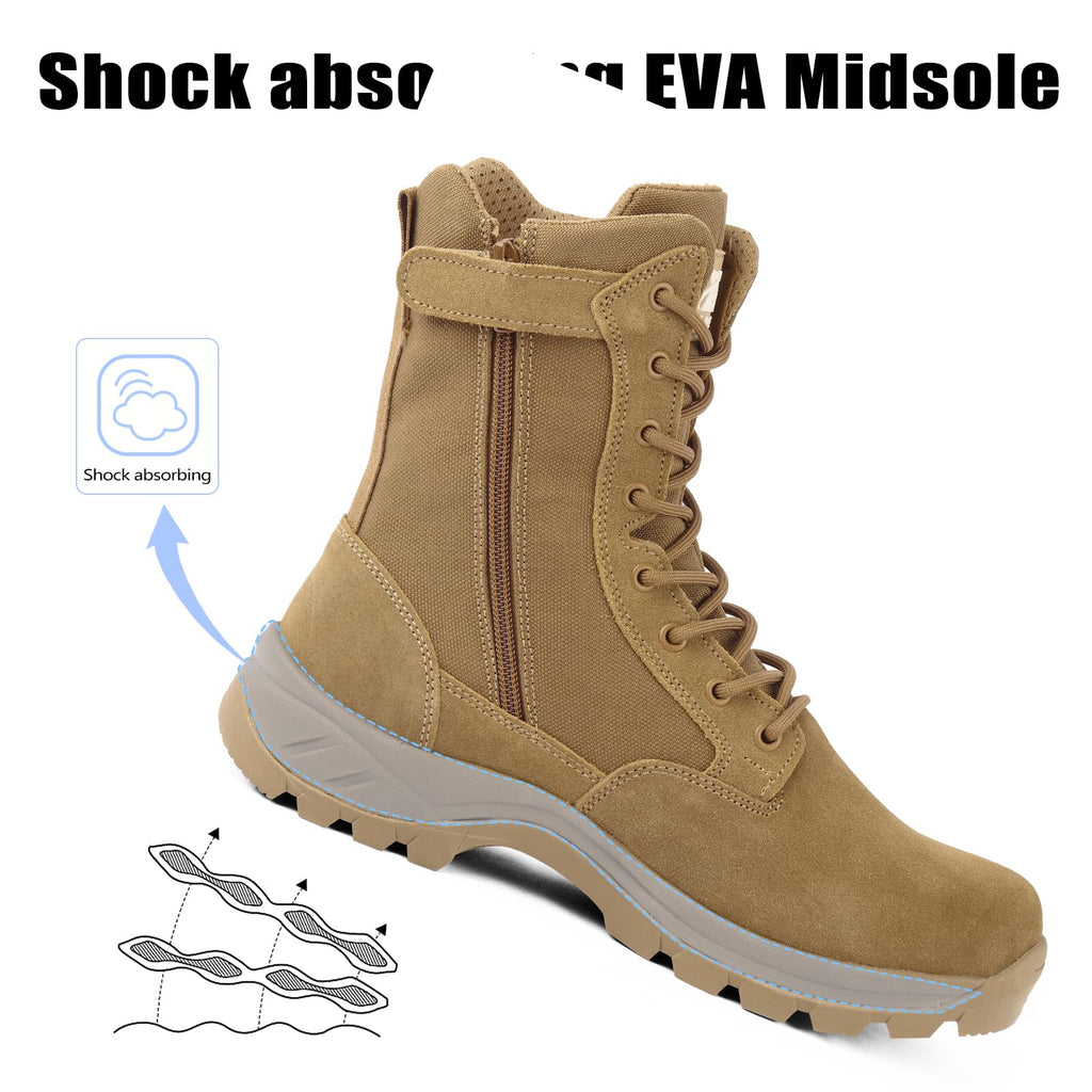 Lightweight Tactical Boots with Side Zipper C423717