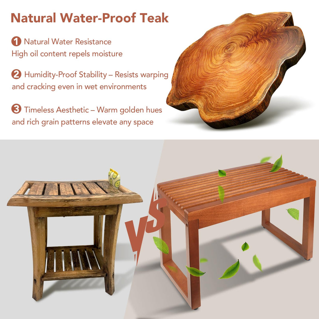 Teak Shower Bench B372686