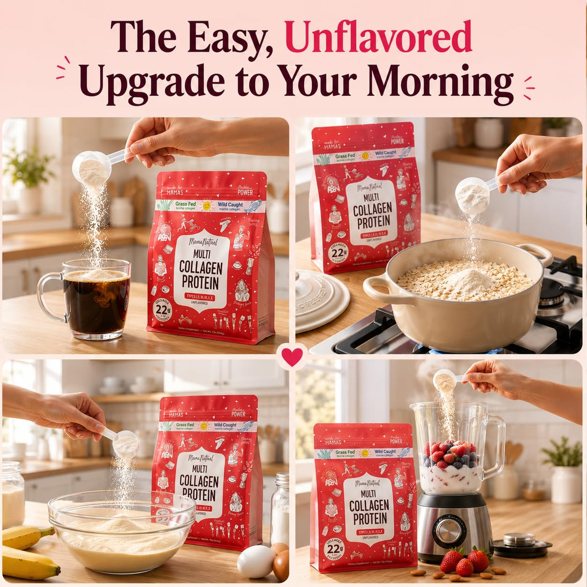 Unflavored Hydrolyzed Multi Collagen Protein Powder 16 Oz X8915