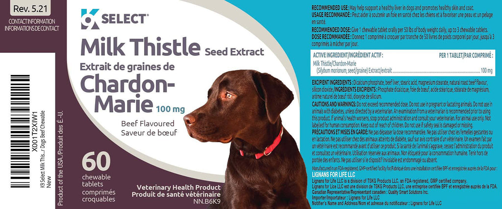Milk Thistle Liver Support 60 Beef Chewable Tablets Z3611