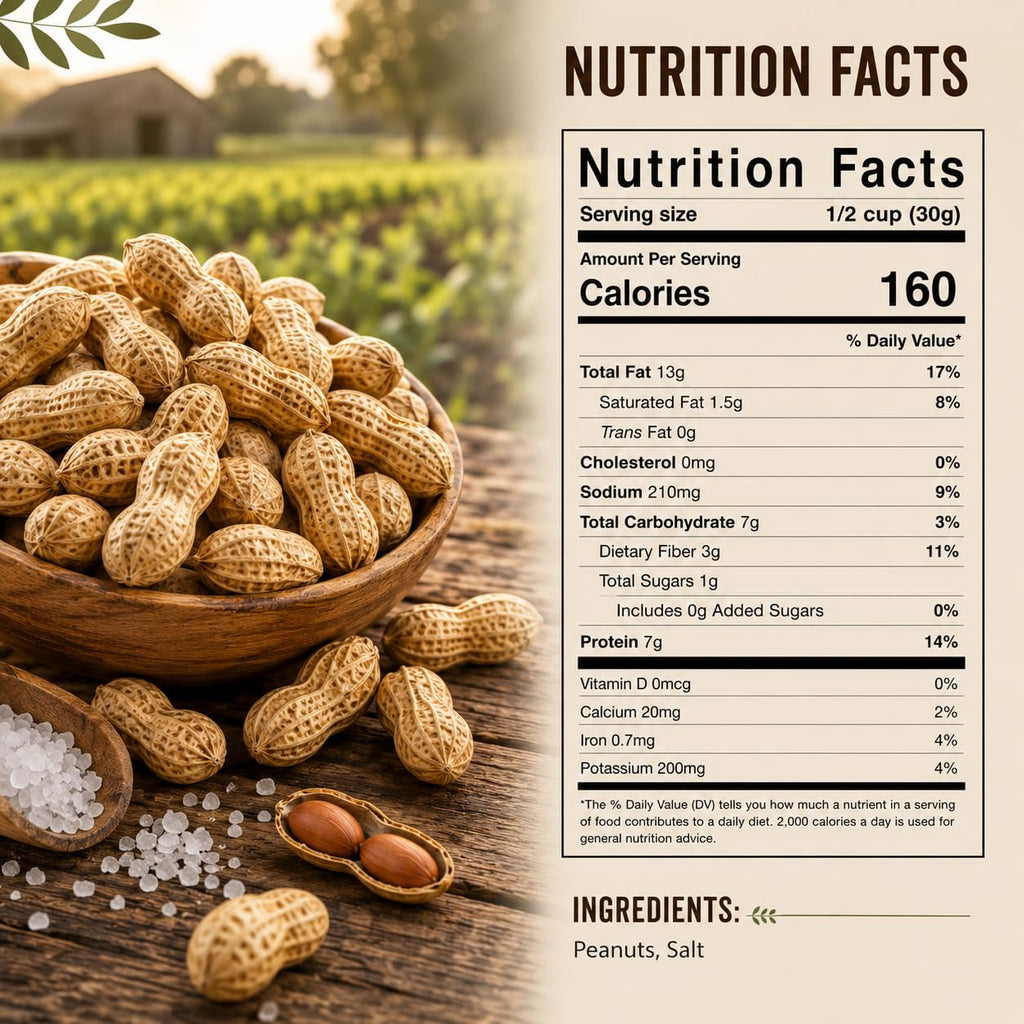 Roasted Salted Peanuts In Shell 1 LB G418886
