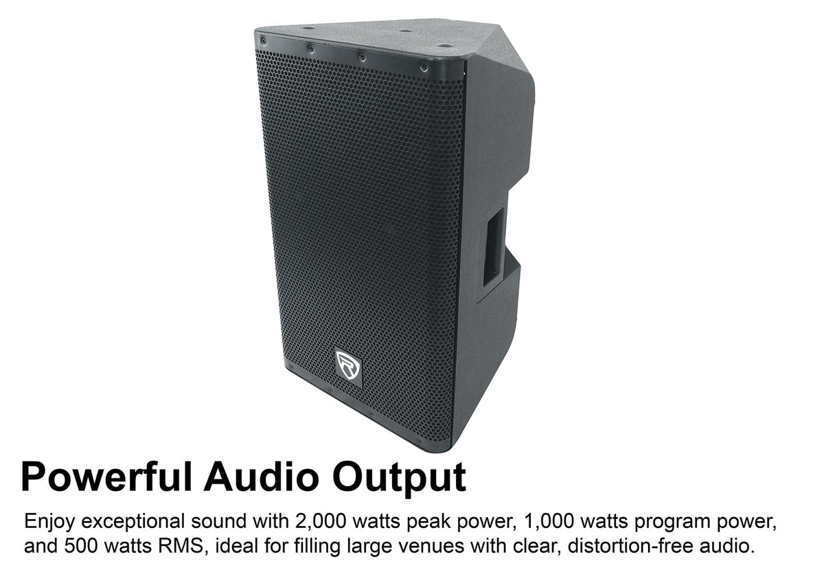 12" Active Powered Speaker with 2-Channel Mixer, 2-Pack C956769