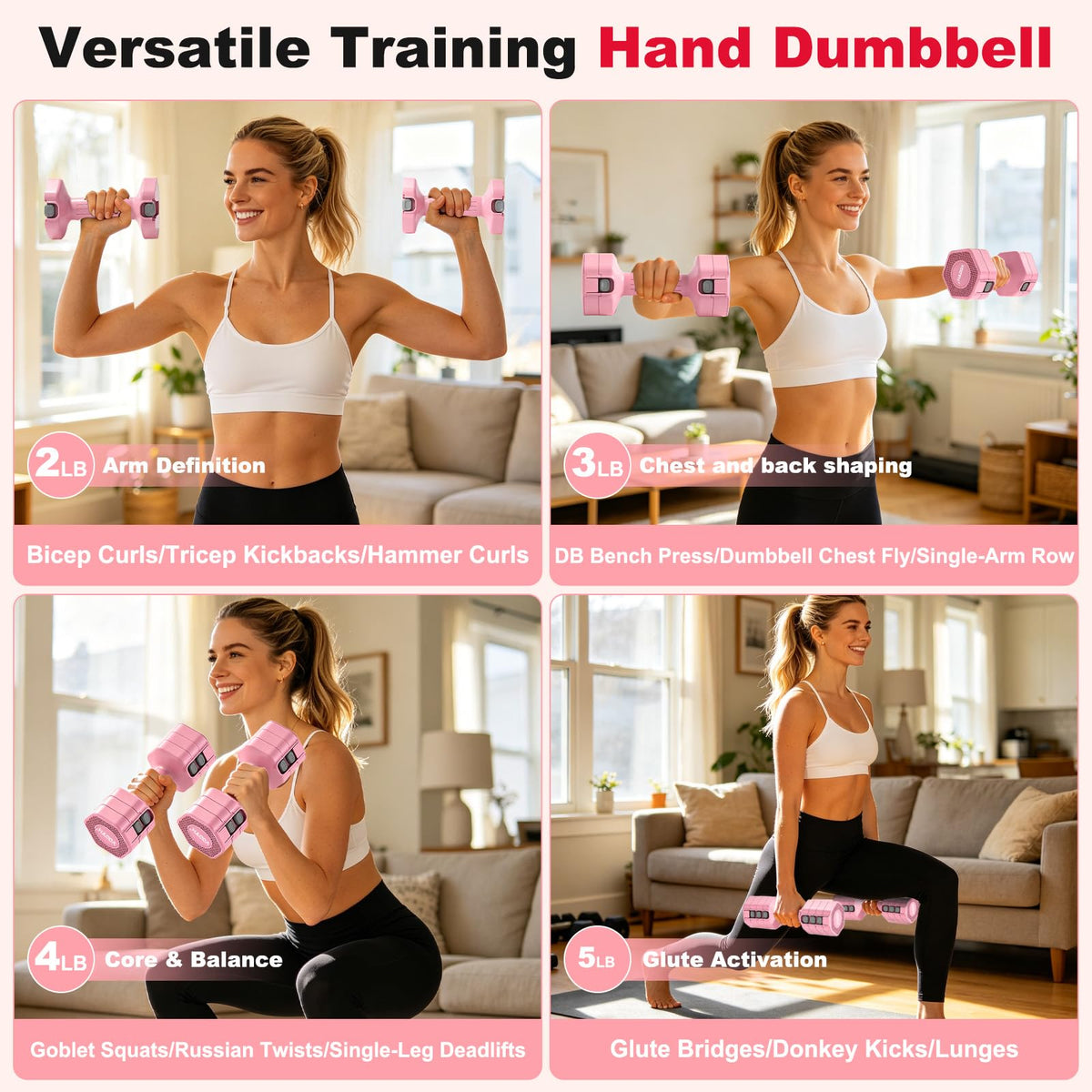 Adjustable Dumbbell Set 5/10 LB Pair C39719
