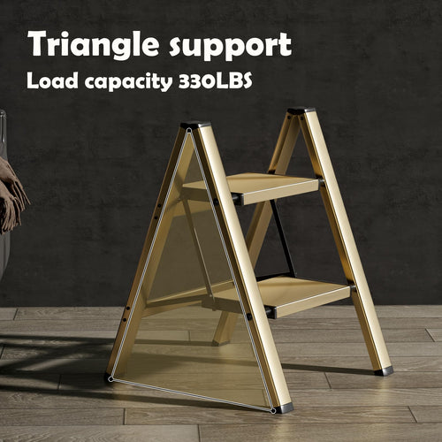 2 Step Aluminum Foldable Step Stool H308032