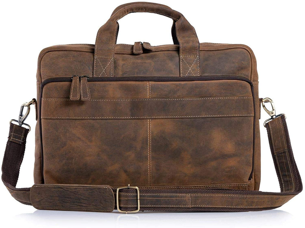 18 Inch Leather Laptop Messenger Bag T738757