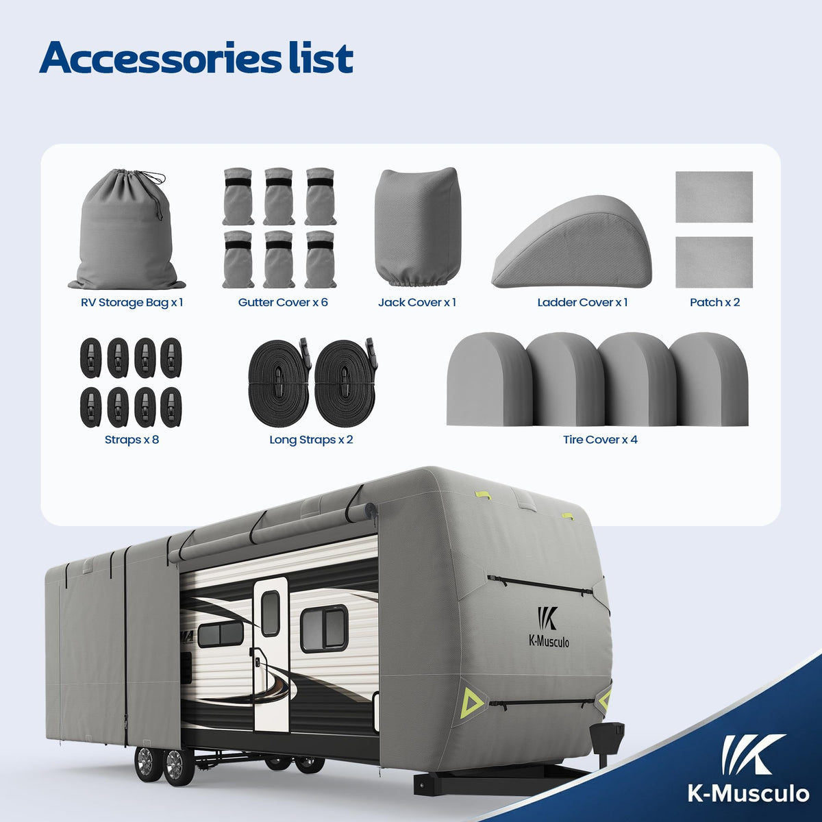 Heavy Duty Windproof Waterproof RV Cover Q895925