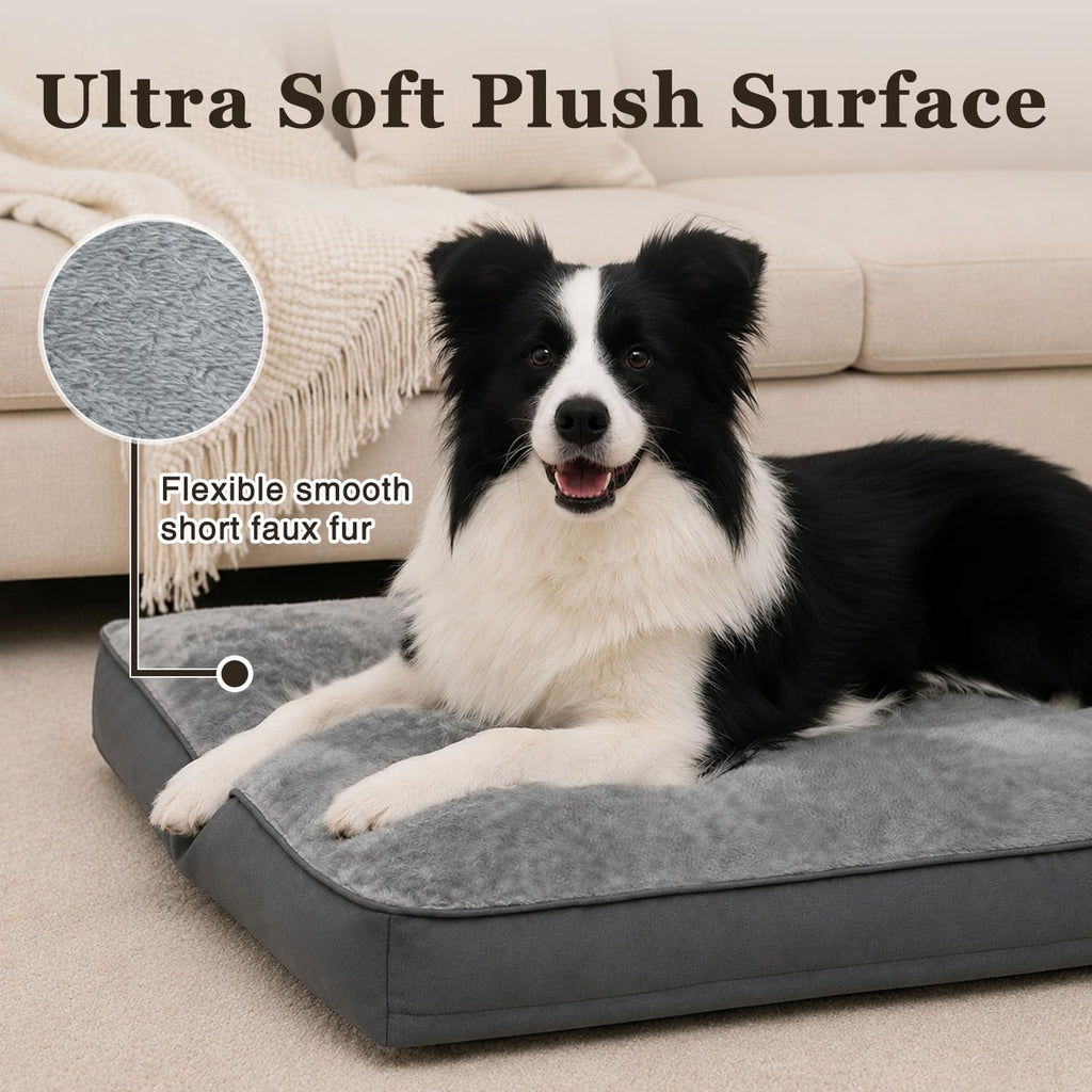 Large Plush Dog Bed with Washable Cover Y93689