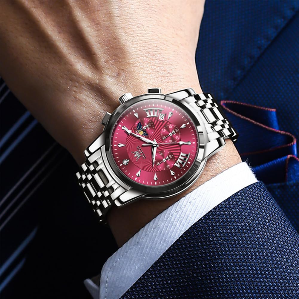 Men Dress Chronograph Stainless Steel Watch D13051