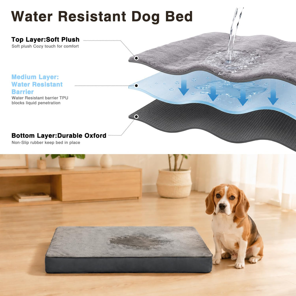 Large Plush Dog Bed with Washable Cover Y93689
