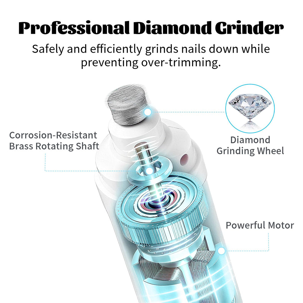 Quiet Dog Nail Grinder with 2 LED Light & 3-Speed D601