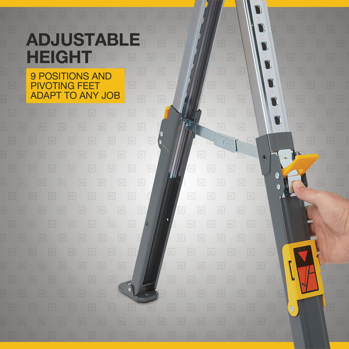 32in. Adjustable Steel Sawhorse 1300-Lb. Capacity F43840