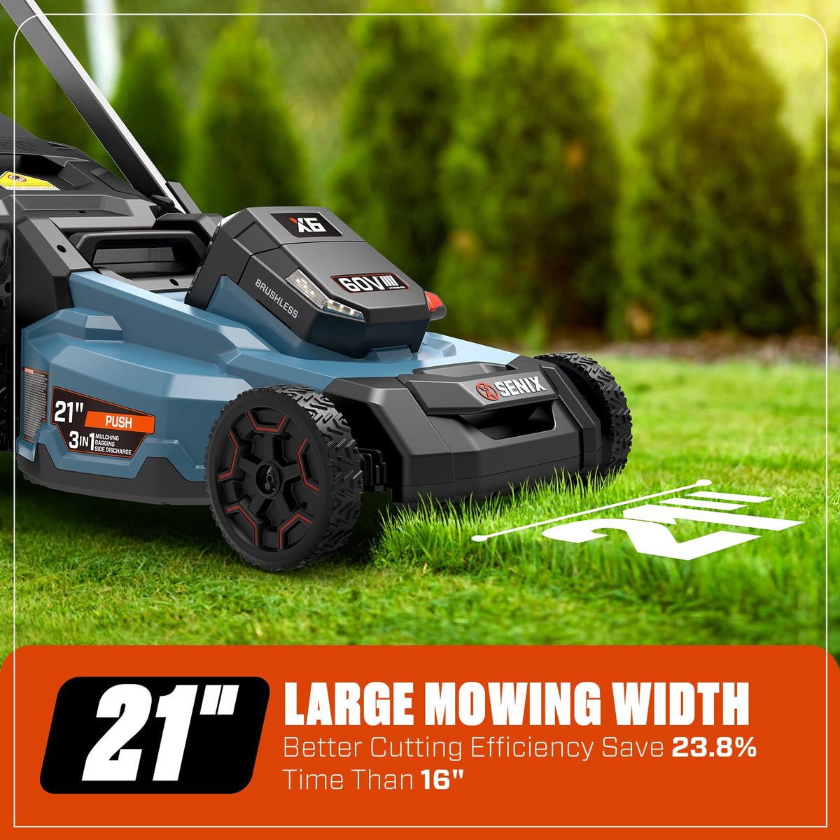60 Volt Max 21-Inch Cordless Push Lawn Mower O3900