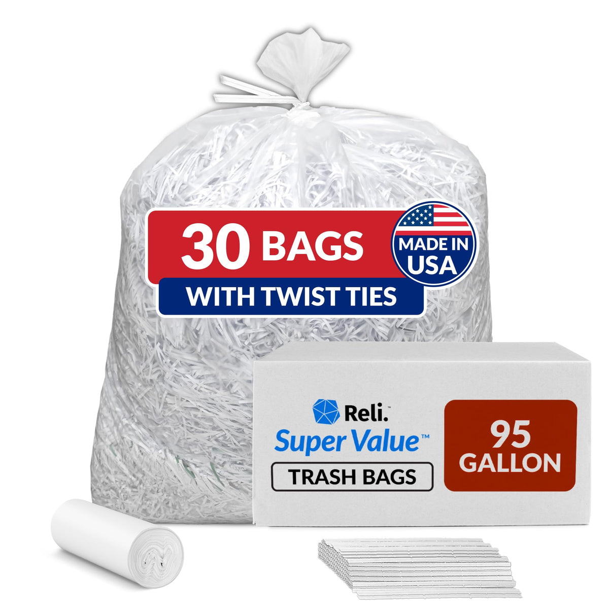 95 Gallon Heavy Duty Trash Bags O1249