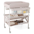 Portable Foldable Baby Changing Table with Wheels O35654