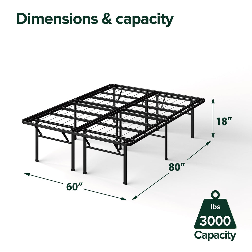 Queen Black Platform Bed Frame L639