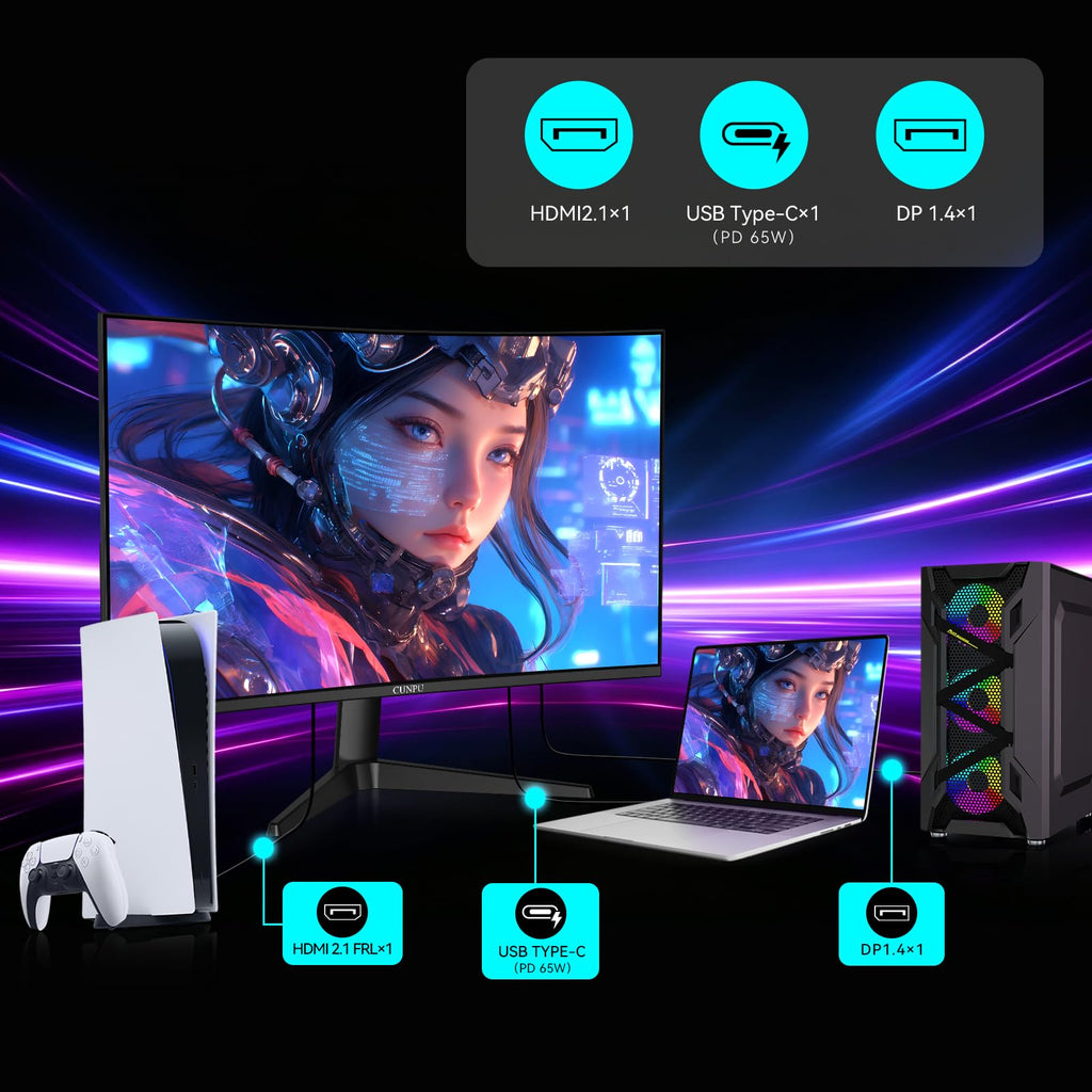 27 Inch 1440P 240Hz Curved Gaming Monitor A345