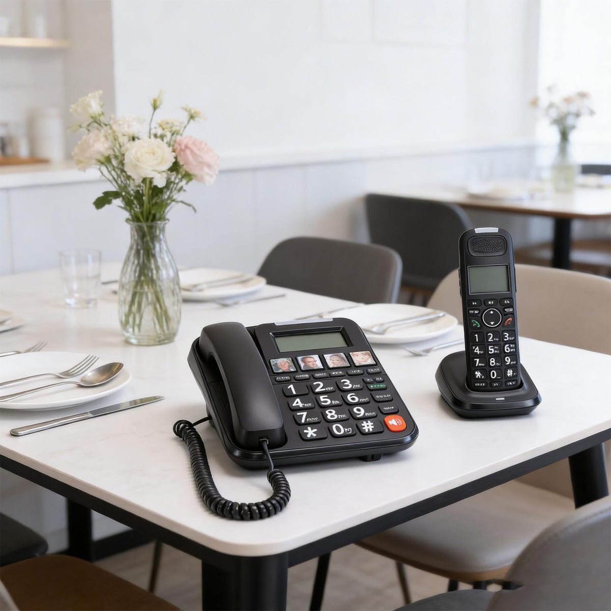 Expandable Corded/Cordless Phone System with Big Buttons X701