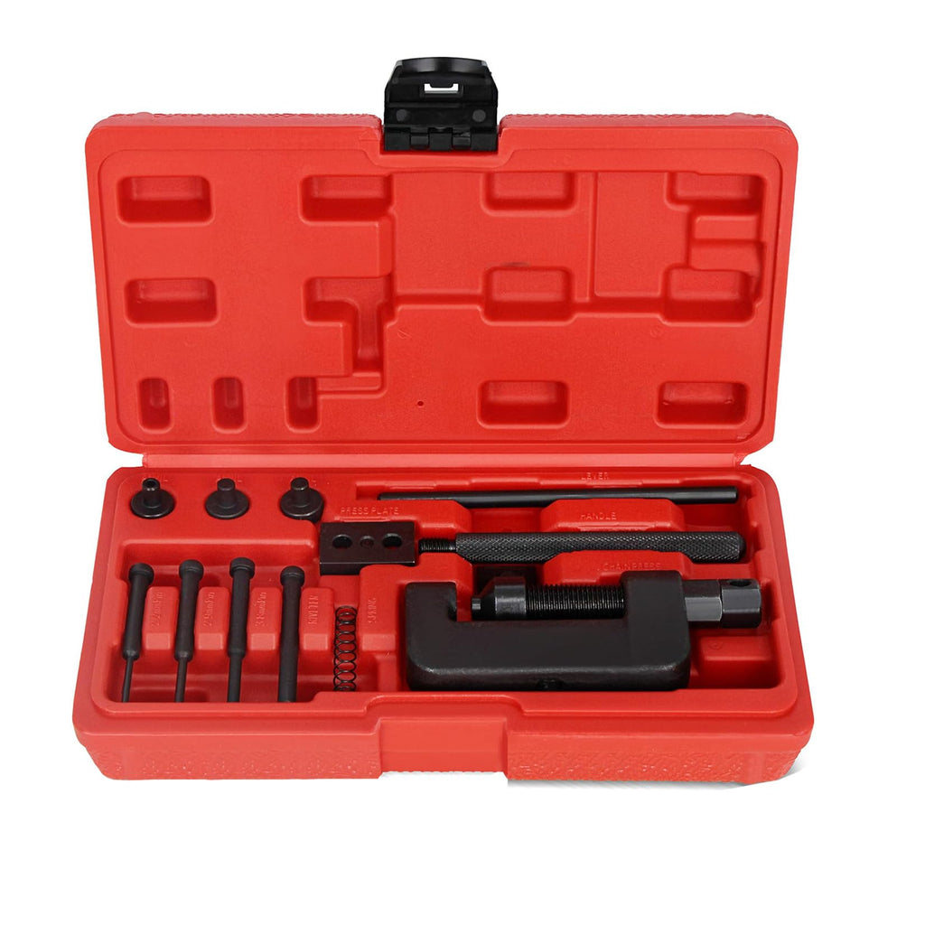 13 Pc Motorcycle Chain Breaker and Riveting Tool Kit C485