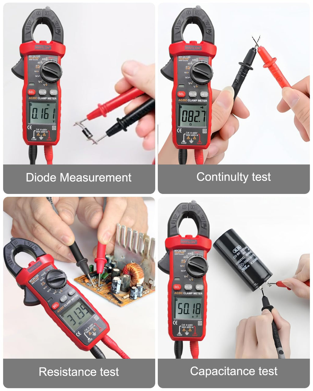 Digital Clamp Meter TRMS 6000 Counts C745301