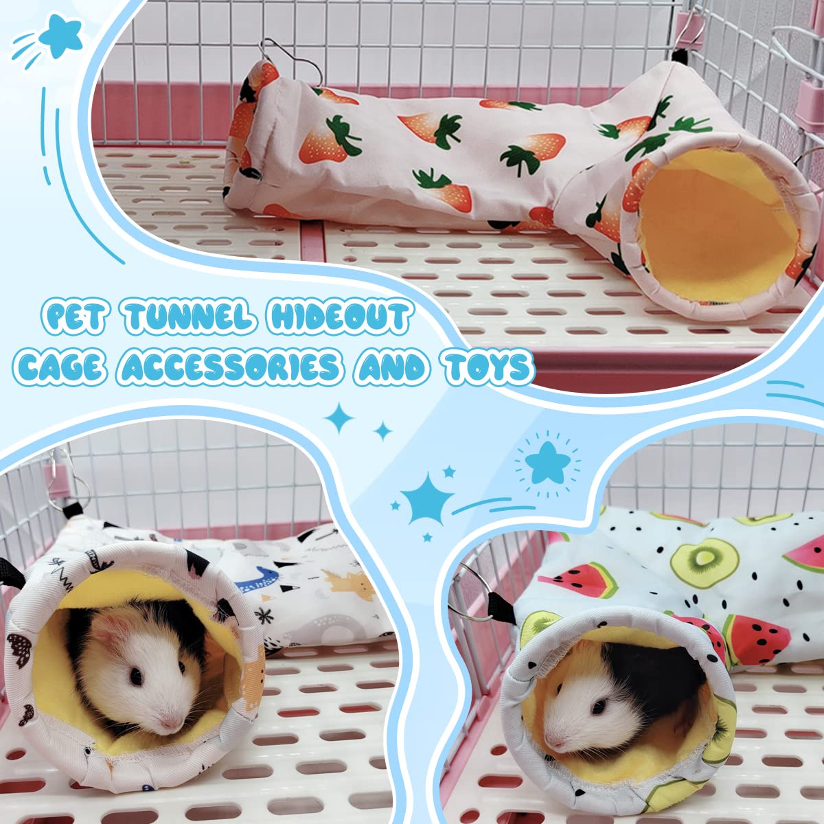 Guinea Pig Rat Corner Tunnel & Tubes Collapsible Q44738
