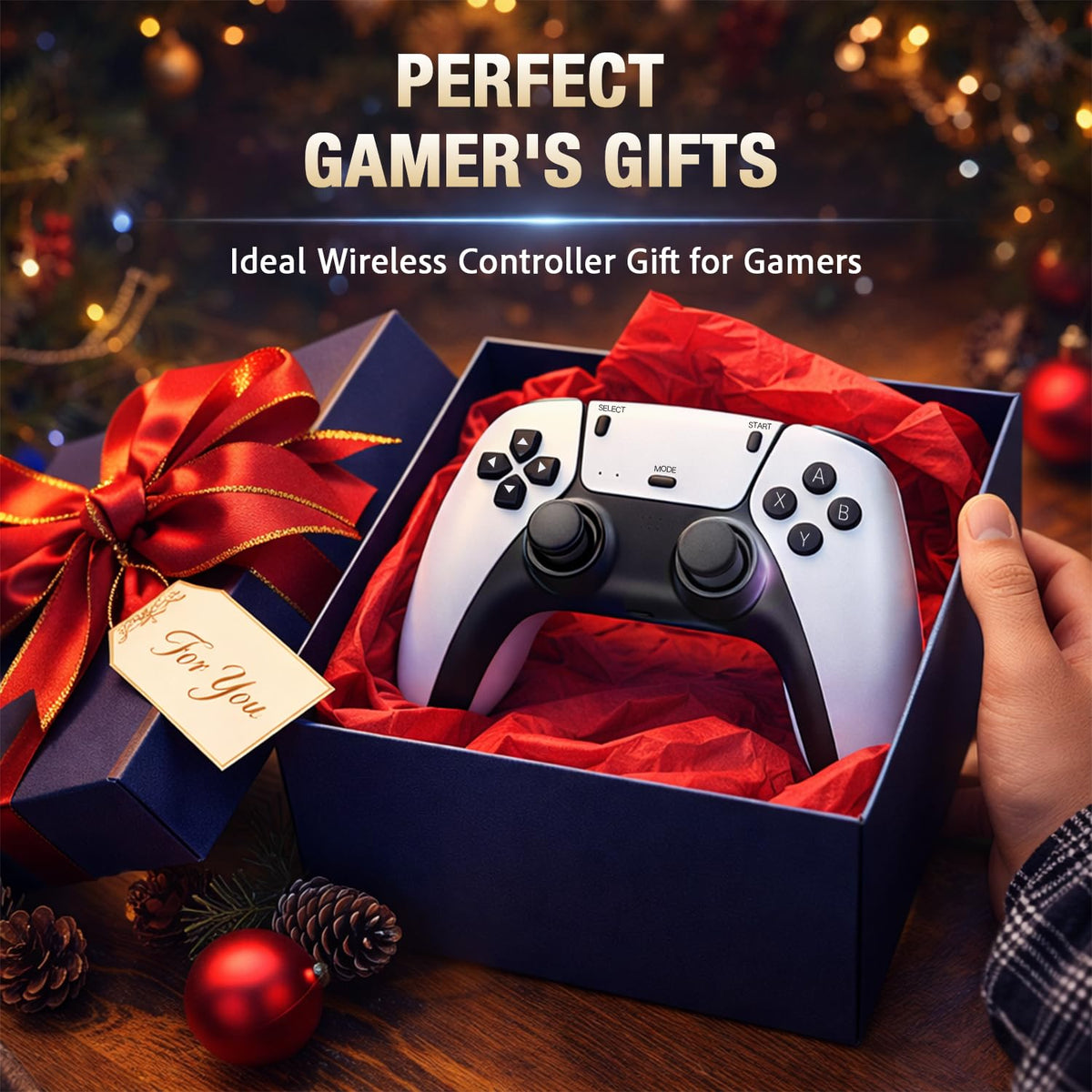Wireless Retro Game Console with 4K Output and 2.4G Controllers 128GB V4139