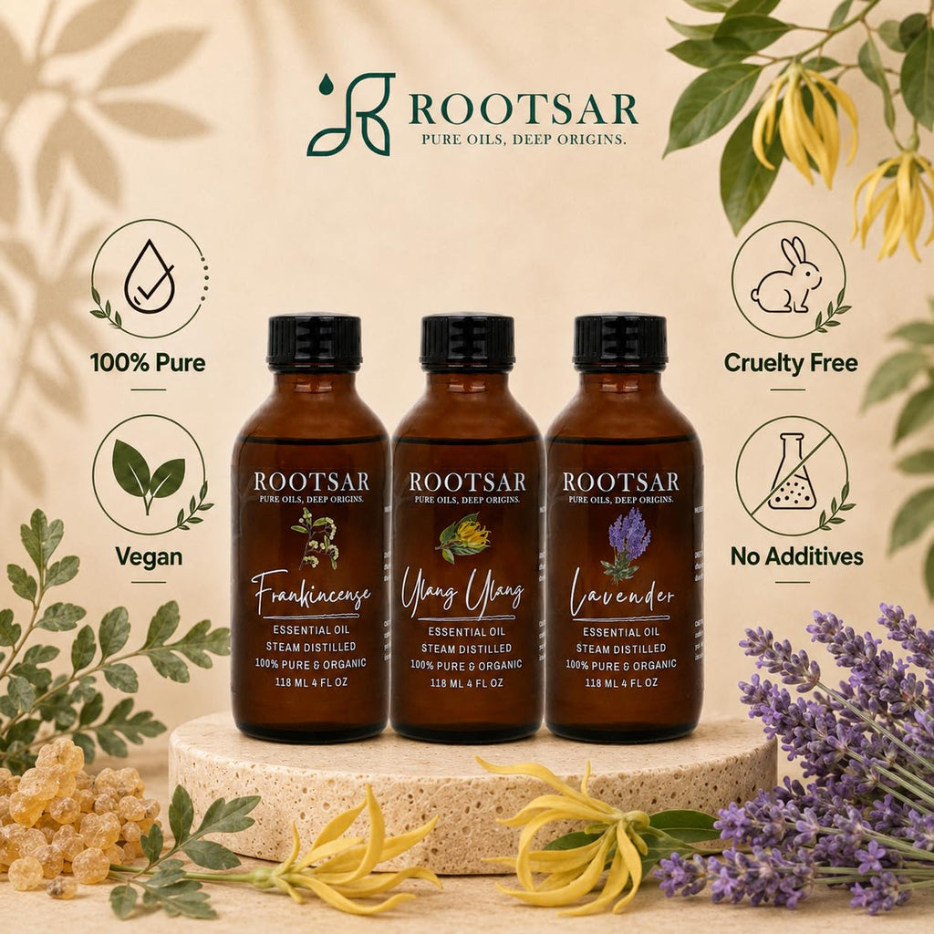 3 Pack Lavender Ylang Ylang Frankincense Essential Oils 4 Fl Oz F213
