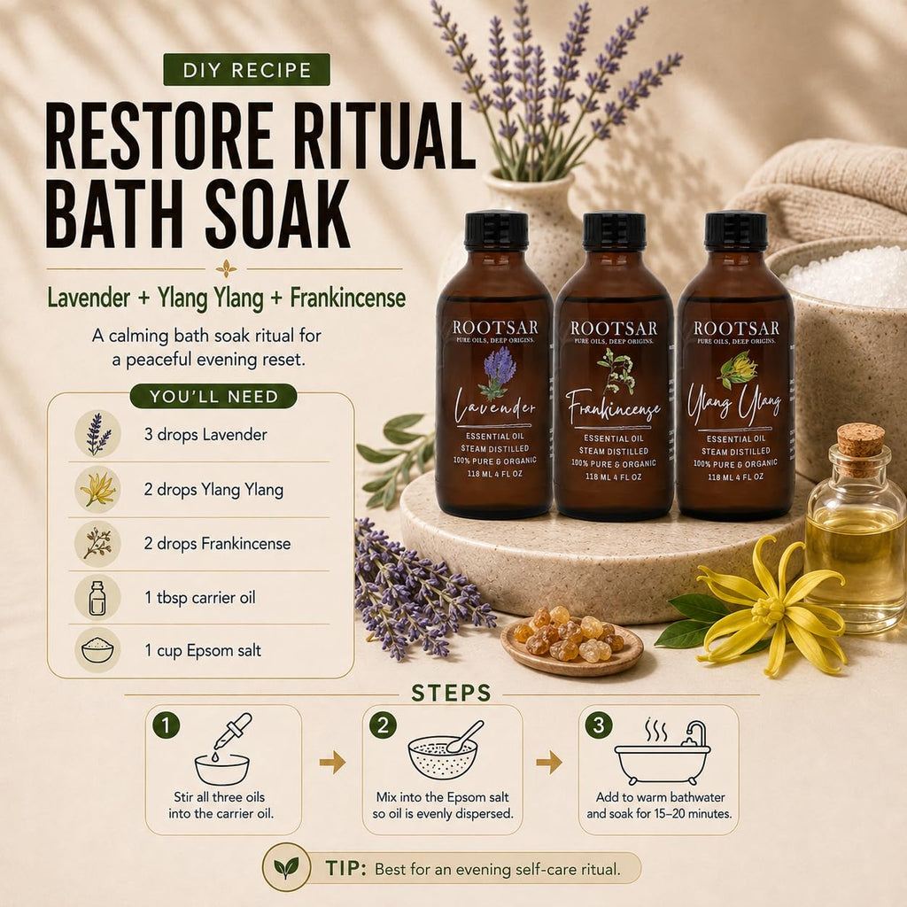 3 Pack Lavender Ylang Ylang Frankincense Essential Oils 4 Fl Oz F213