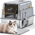 Stainless Steel Litter Box with Lid O2367