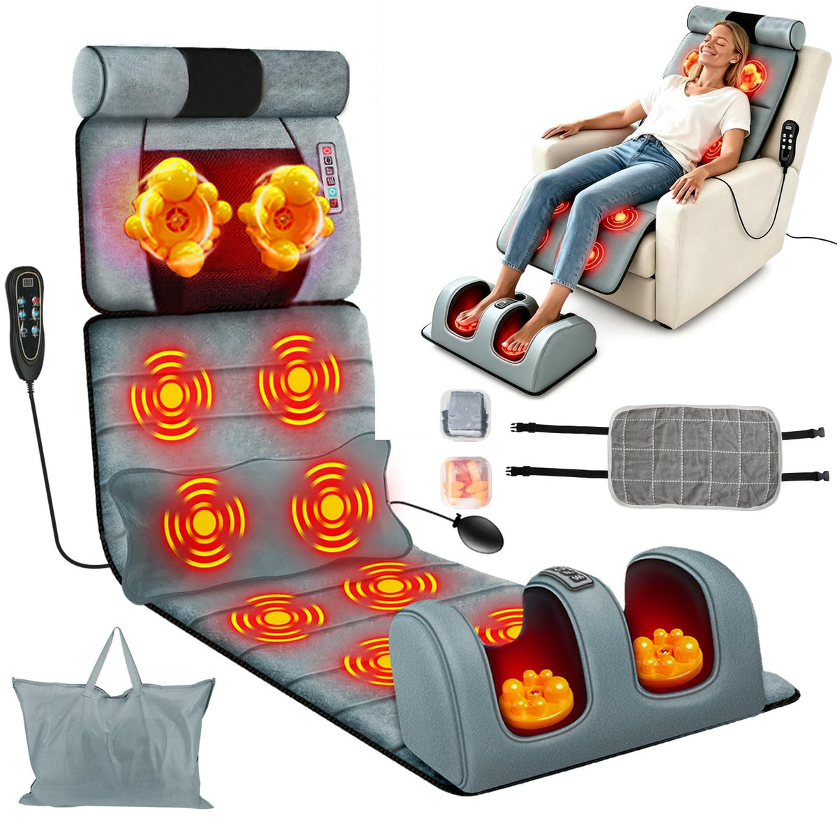 Full Body Massage Mat with Heat C4598