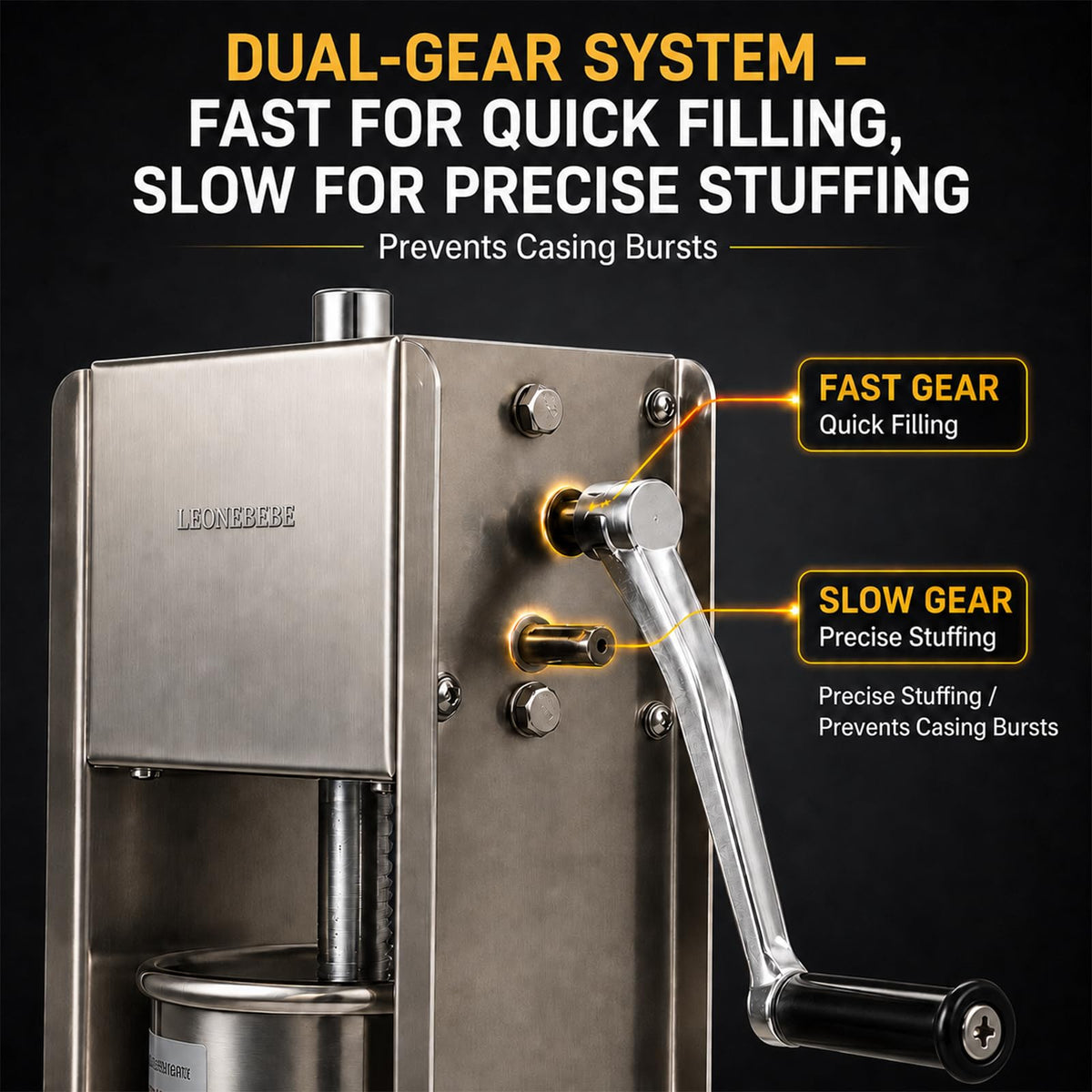 Stainless Steel 7Lbs/3L Vertical Sausage Stuffer X907206