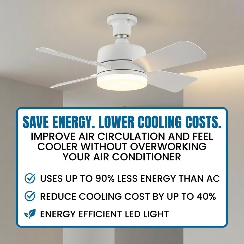 15.4" Socket Fan Light Ceiling Fan with Remote Control U582730