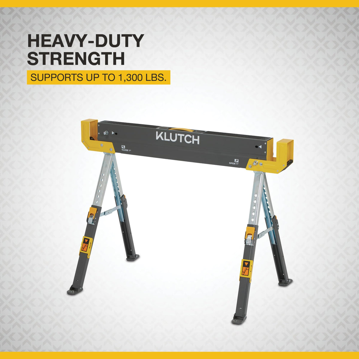 32in. Adjustable Steel Sawhorse 1300-Lb. Capacity F43840