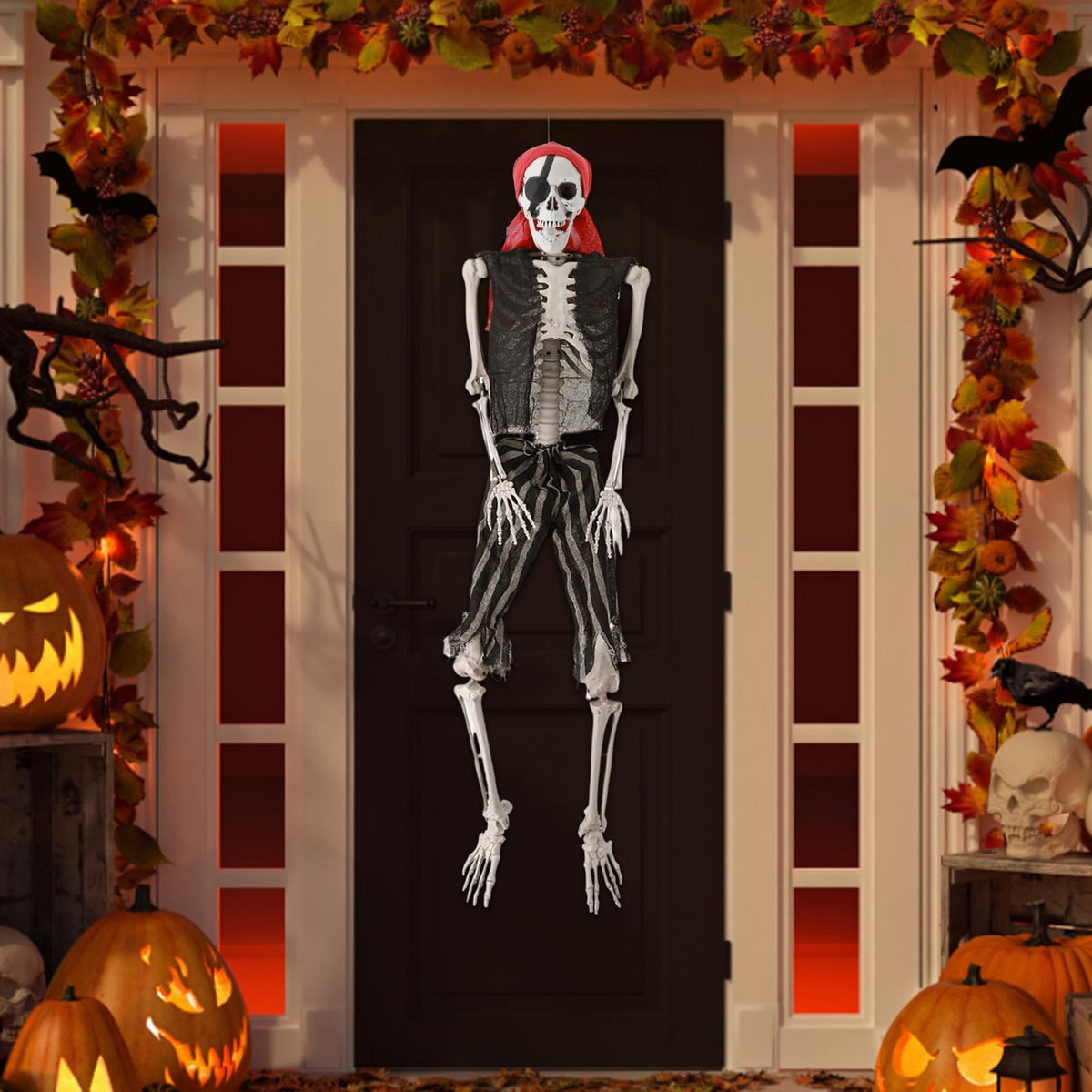 Life Size Pirate Skeleton with Movable Joints Q2016