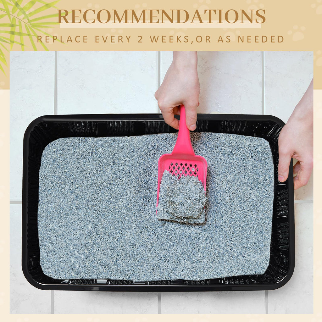 30 Pcs Disposable Plastic Cat Litter Trays 3 Sizes Black U46784