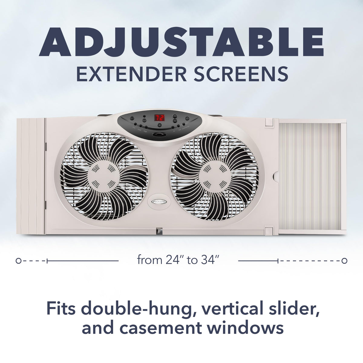 Window Fan with Reversible Airflow Blades, 3-Speed L5187