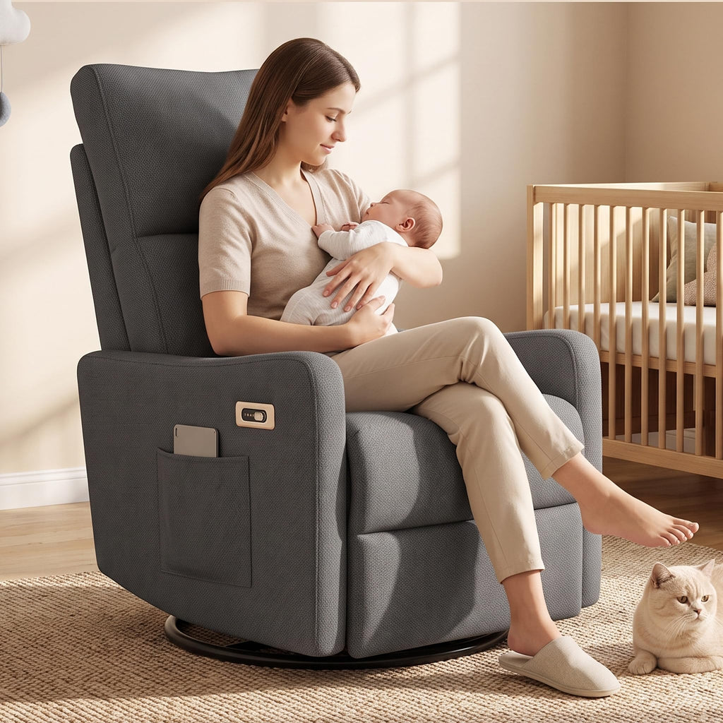 Small Power Swivel Rocker Recliner Chair G90155